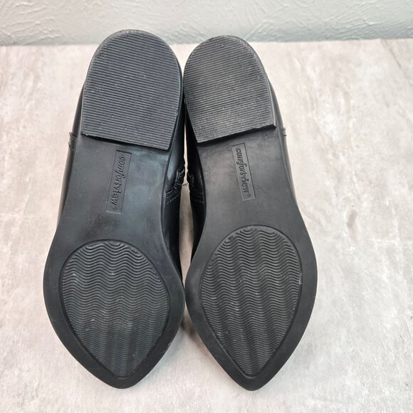 Comfortview Pointed Ankle Booties 7.5 Wide Fit Black Moto Short Heeled Bootie - Picture 7 of 11